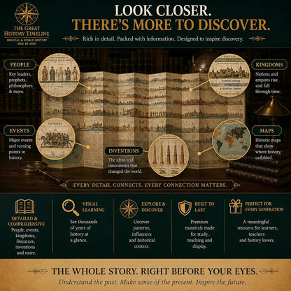 6,000-Year Biblical & World History Timeline – Fold-Out Synchronological Chart