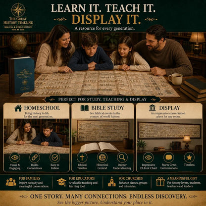 6,000-Year Biblical & World History Timeline – Fold-Out Synchronological Chart