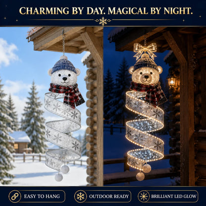 🎄 Christmas Magic Spiral Hanging LED Light – Festive Christmas Tree Decoration