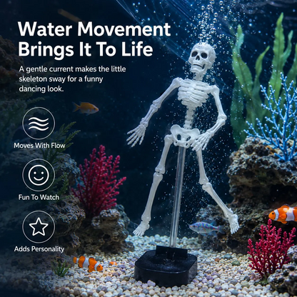 Air-Powered Dancing Skeleton Aquarium Ornament