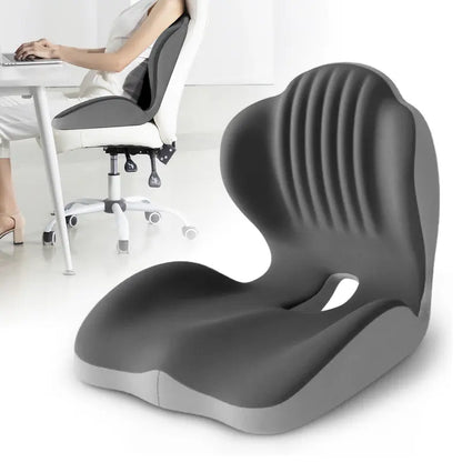 ✨Sit More Comfortably — Ergonomic Memory Foam Seat & Lumbar Support Cushion