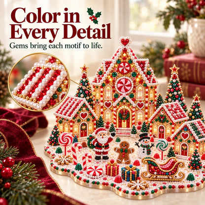 Magical Christmas Village – DIY Rhinestone Set for Festive Table Decor