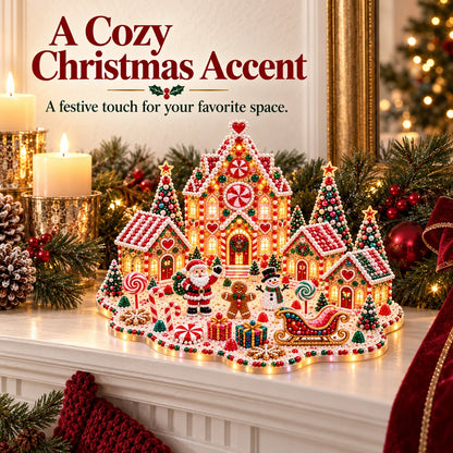 Magical Christmas Village – DIY Rhinestone Set for Festive Table Decor
