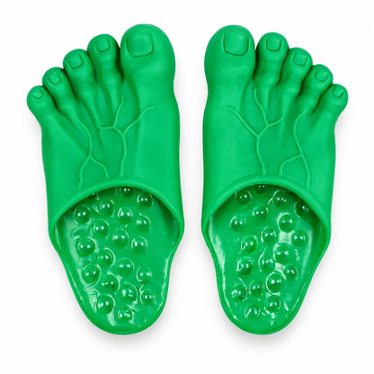 🔥 50% OFF-😂 Realistic Barefoot Slippers – Funny Giant Toe Slides, Hilarious Prank Gift 👣