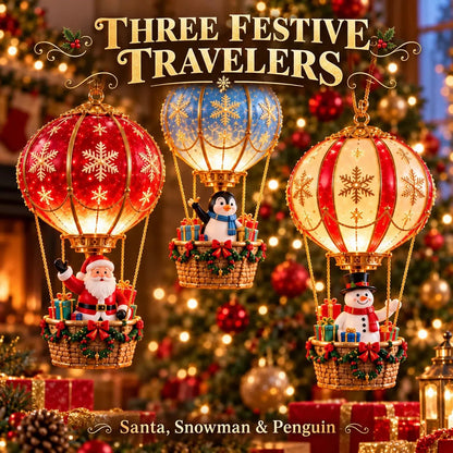 🎅🎈 Santa’s Sky Journey – Animated Lighted Christmas Balloon Village🎈