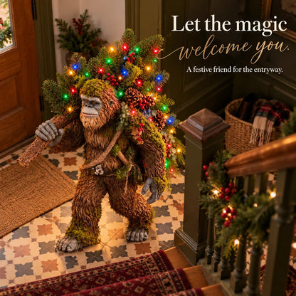 🎄 Woodland Sasquatch – Lighted Christmas Porch Decor