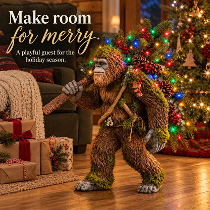 🎄 Woodland Sasquatch – Lighted Christmas Porch Decor
