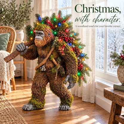 🎄 Woodland Sasquatch – Lighted Christmas Porch Decor