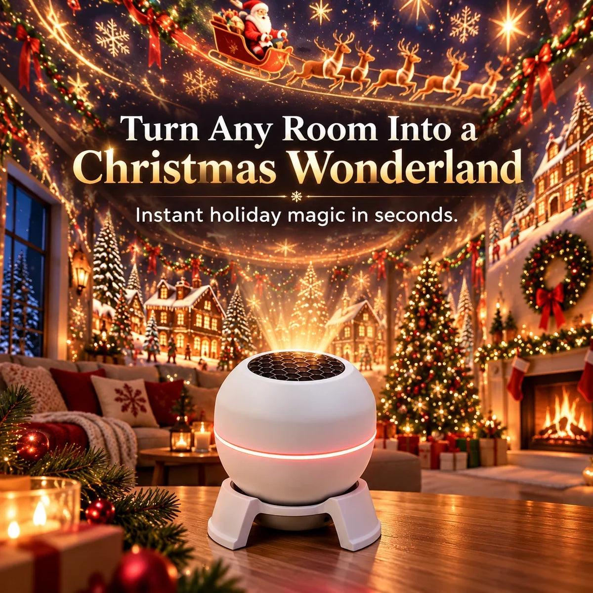 🔥CHIRSTMAS HOT SALE 50% OFF-🎅 Turn Any Room Into a Christmas Wonderland – Holiday Projection Night Light