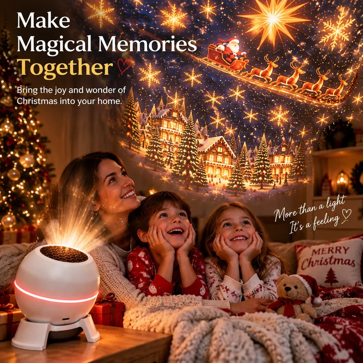 🔥CHIRSTMAS HOT SALE 50% OFF-🎅 Turn Any Room Into a Christmas Wonderland – Holiday Projection Night Light
