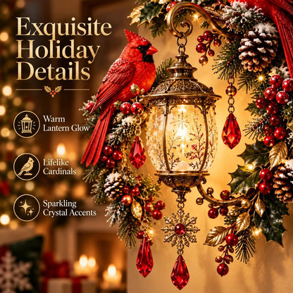 🔥Cardinal Christmas Lantern Glow™ – Lighted Holiday Wall Decor