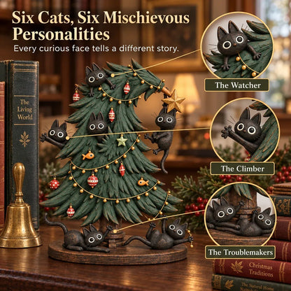 🎄 Cute Black Cat Christmas Tree Decor