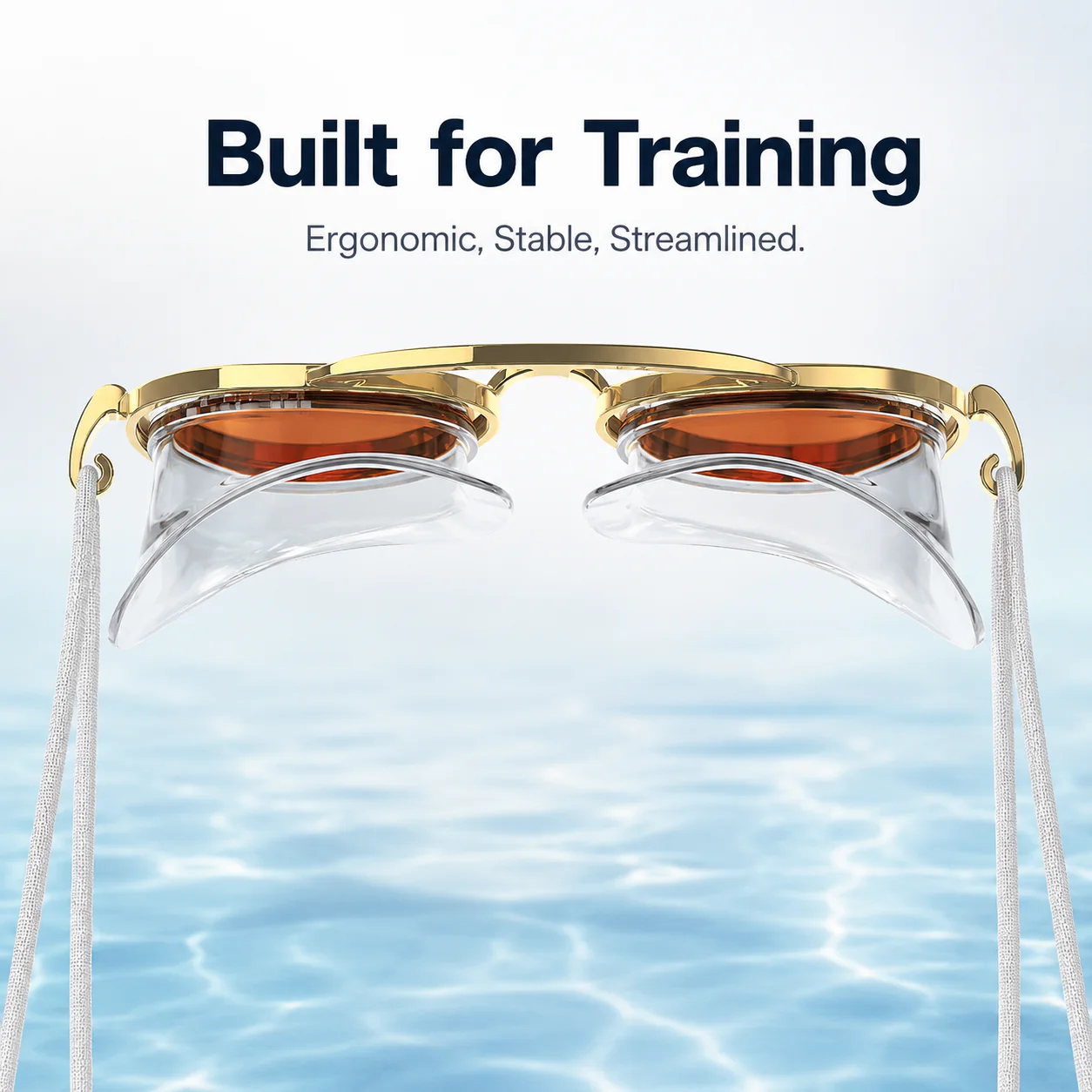 Premium Aviator Swim GogglesAnti-Leak Wide View TrainingMask
