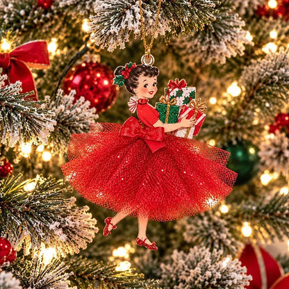 Vintage Christmas Lady Ornaments – 1950s-Inspired Holiday Charm 🎄