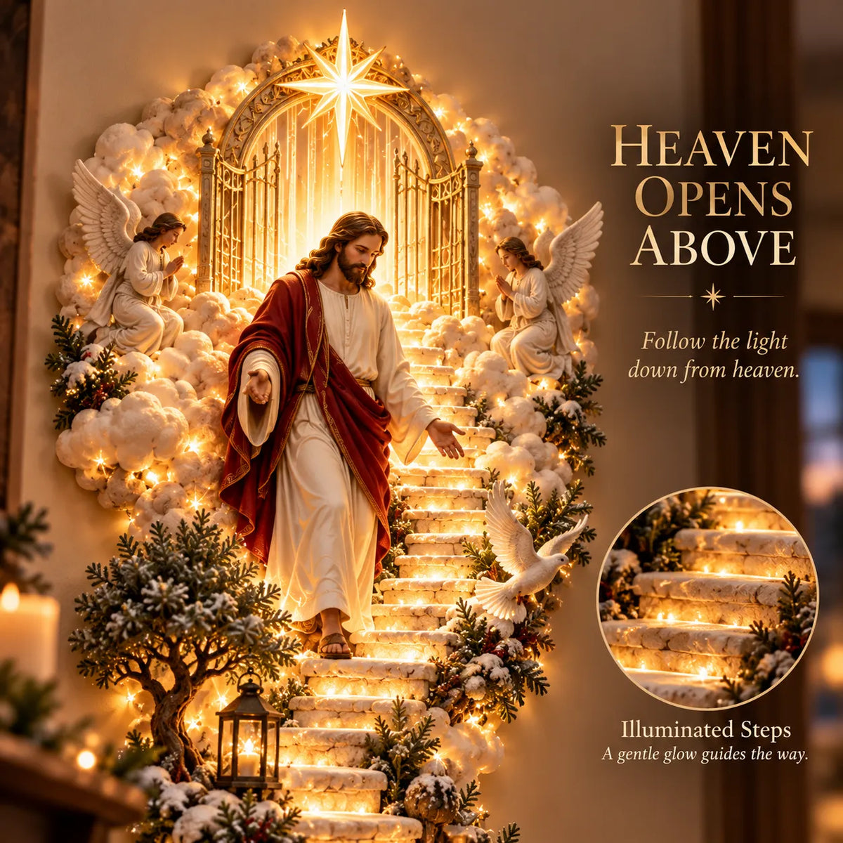 ✨ Last Day 50% OFF!✨ Jesus Light of Heaven Christmas 2D Wall Hanging✝️