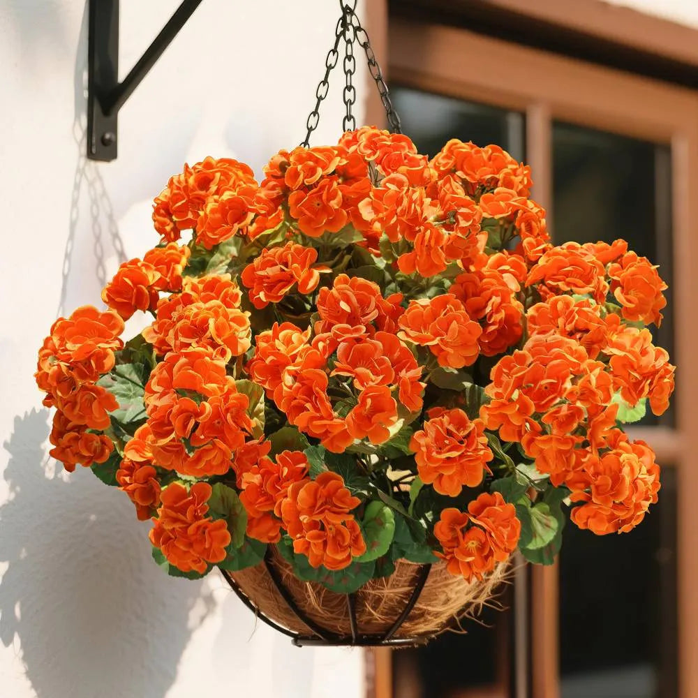 Last Day 50% OFF | Artificial Geranium Flowers - UV Resistant, Waterproof, Windproof