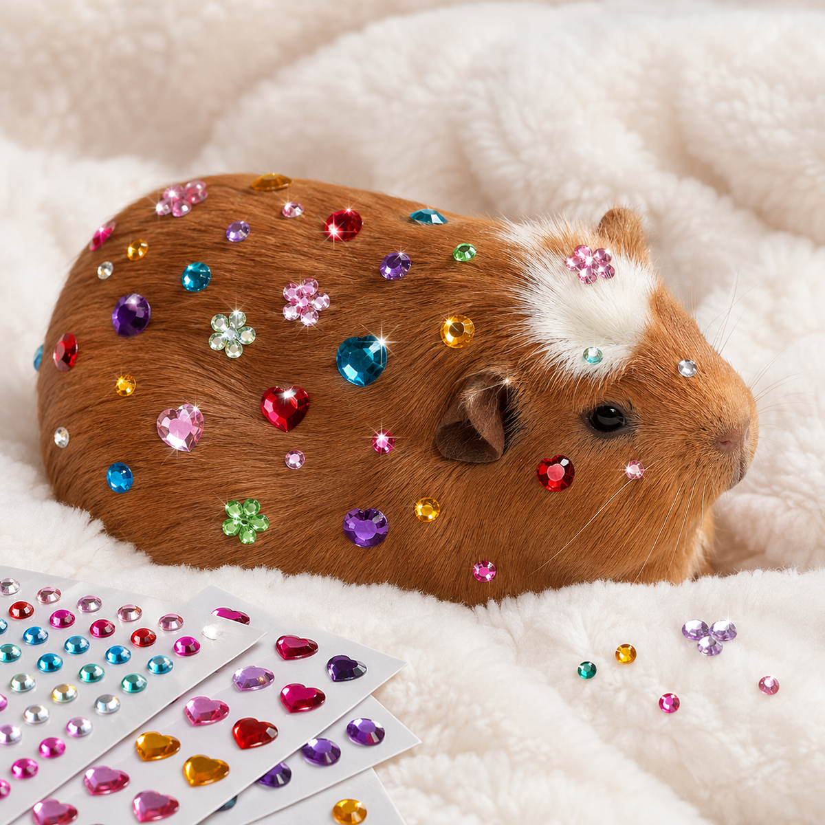 ✨ 3,500-Piece Rhinestone Sticker Kit – 12 Sheets of Sparkling 3D Gem & Pearl Stickers💎