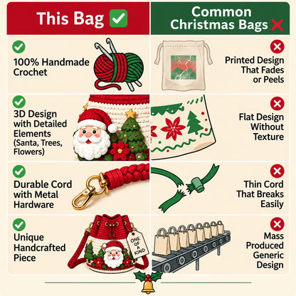 🎅Christmas Hot Sale🏆❤Hand-made Christmas bags