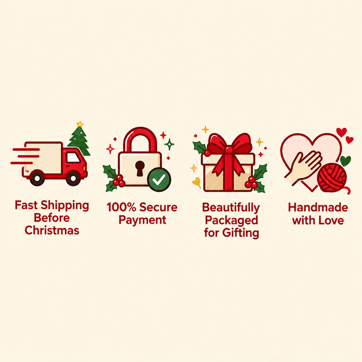 🎅Christmas Hot Sale🏆❤Hand-made Christmas bags