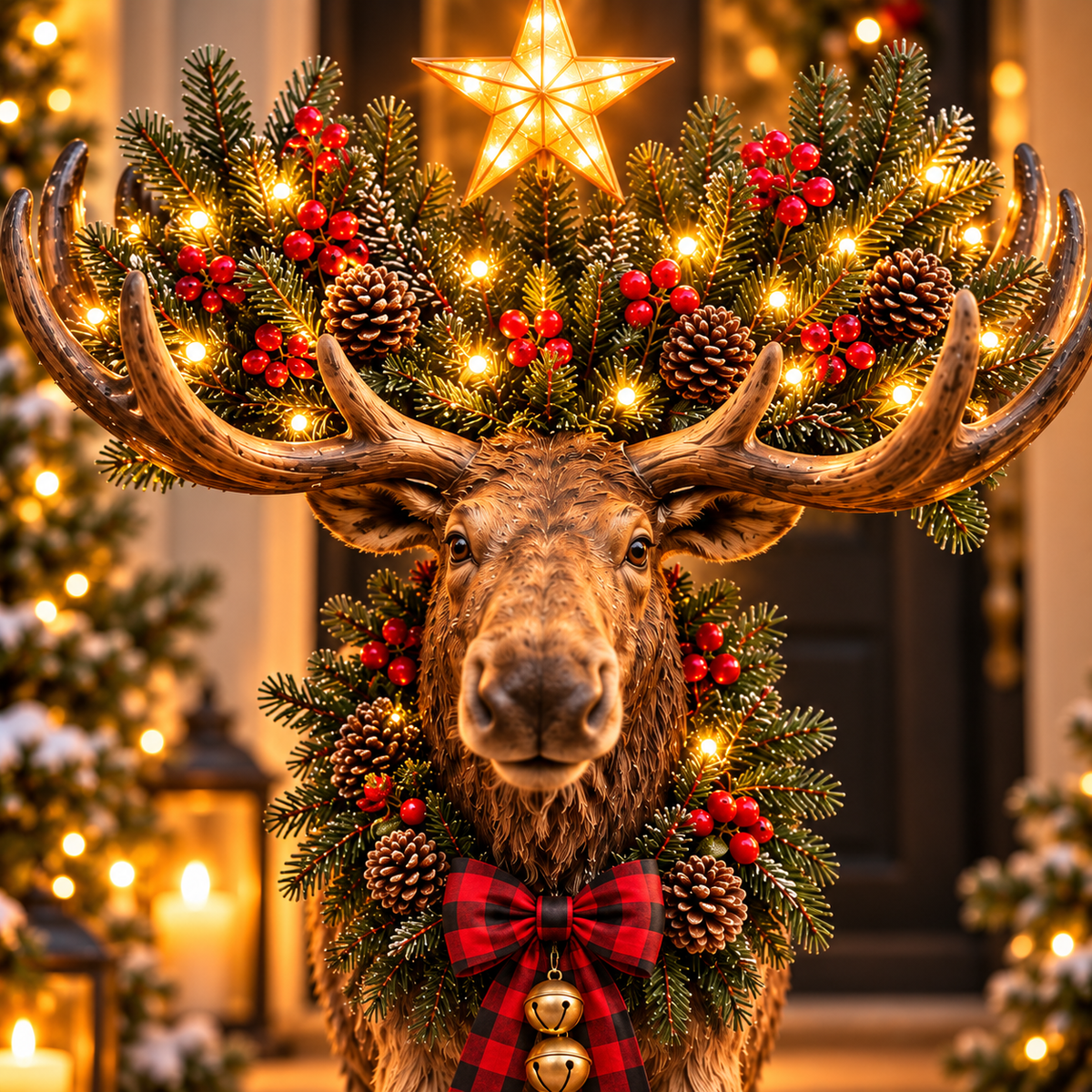 🎄 Woodland Christmas Moose™ – Lighted Holiday Decor