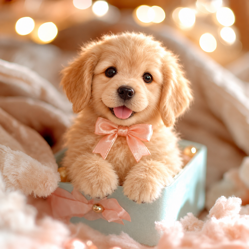 🎁🐶 HOT SALE 49% OFF – Lifelike Robotic Golden Retriever Puppy | The Cutest Christmas Gift ✨🎄