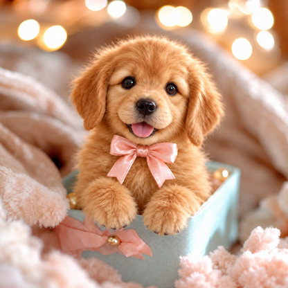🎁🐶 HOT SALE 49% OFF – Lifelike Robotic Golden Retriever Puppy | The Cutest Christmas Gift ✨🎄
