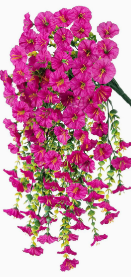 UV Resistant Hanging Artificial Morning Glory Vine