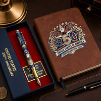 Patriotic Fountain Pen ✒️+Notebook