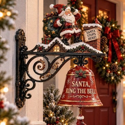 🔔 Christmas Gnome Decorative Bell – Vintage-Style Holiday Door Decor
