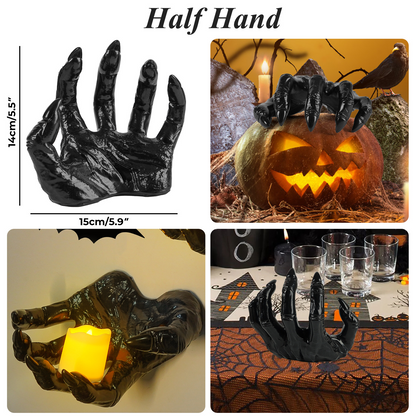 Wall Mounted Creepy Reaching Hands - Life-Sized Gothic Candle Holders