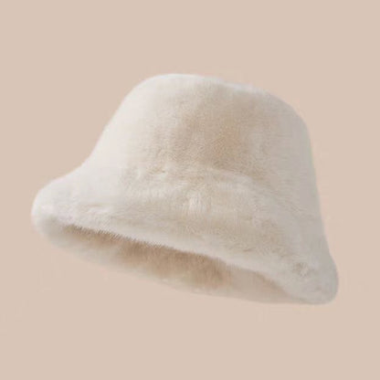 Oversized Fluffy Faux Fur Pompom Hat Warm And Luxurious For Winter