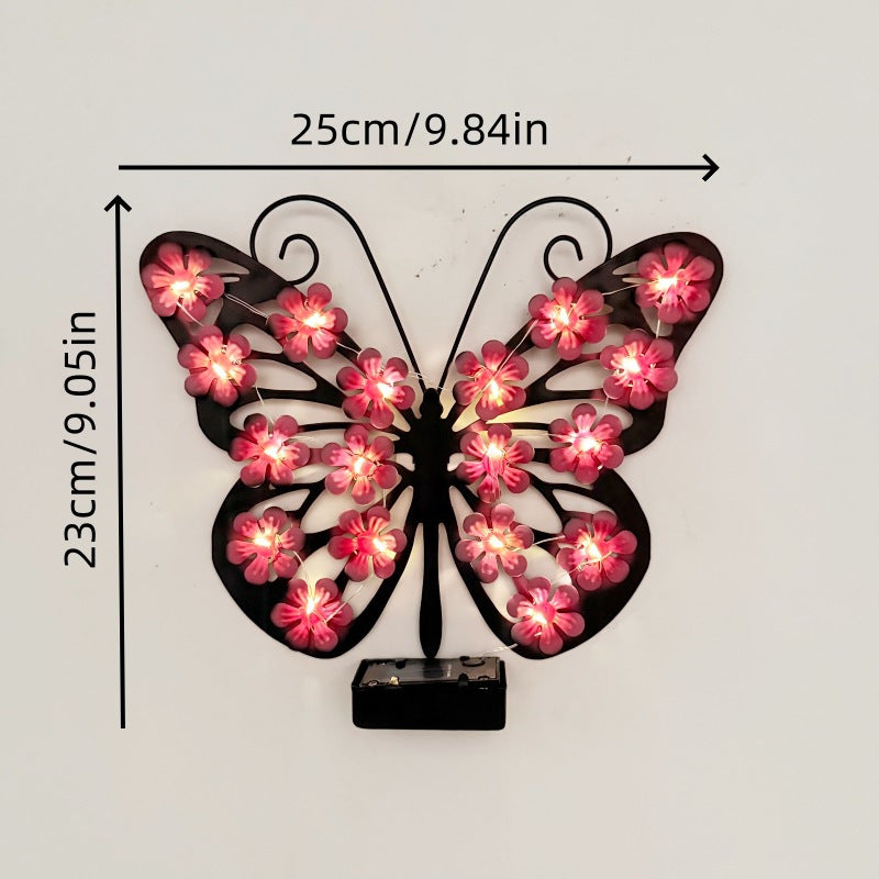 🔥Last Day 60% OFF🔥Solar Lights Outdoor Metal Butterfly Wall Decor