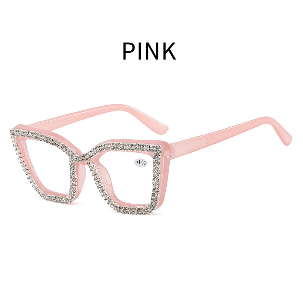 Cat-Eye Reading Glasses With Diamond Accents | Blue Light Blocking