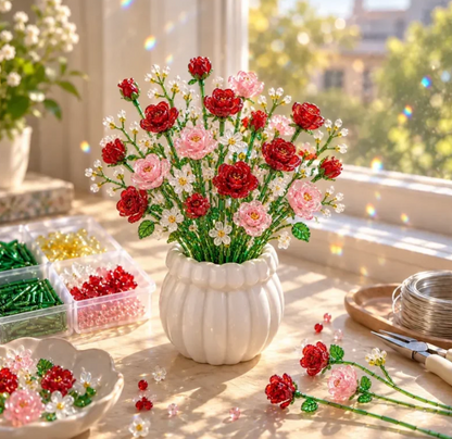 🌼✨DIY Beaded Wildflower Bouquet Kit – Handmade Crystal Flower Craft Set🌸✨