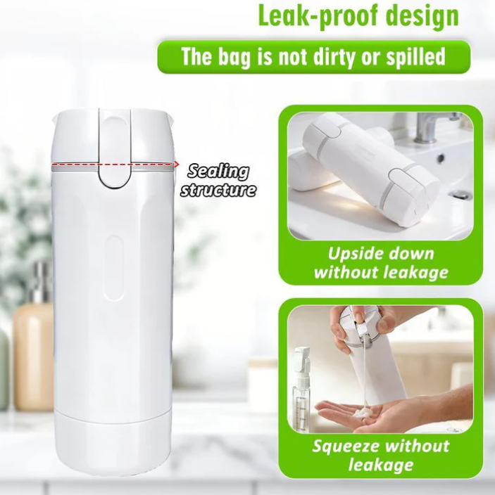 4-in-1 Travel Toiletry Dispenser – Compact, Leak-Proof & Refillable