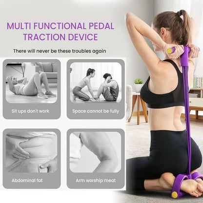 Multi-functional Pedal Resistance Band Trainer – Portable Foot Pedal Fitness Equipment