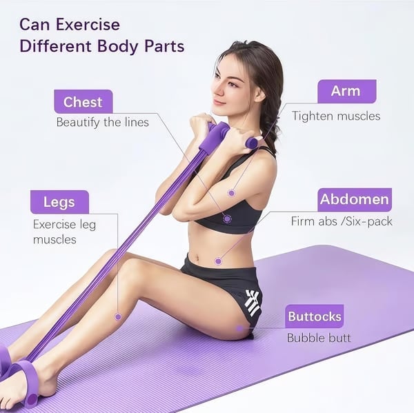 Multi-functional Pedal Resistance Band Trainer – Portable Foot Pedal Fitness Equipment