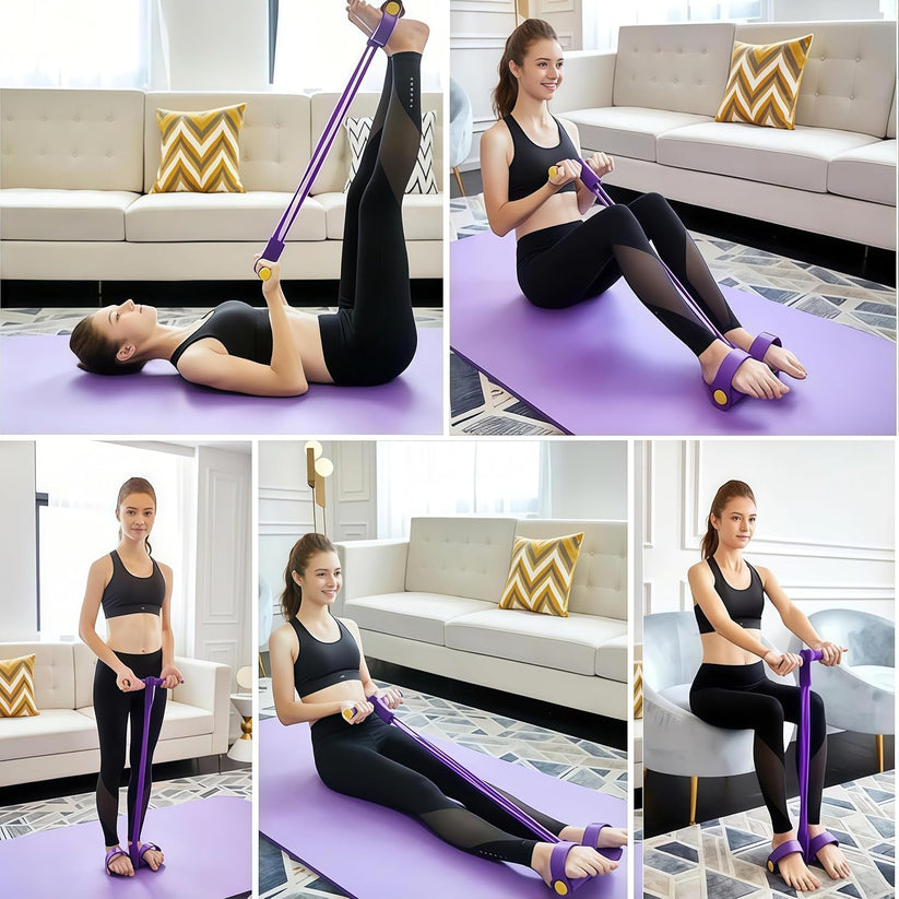 Multi-functional Pedal Resistance Band Trainer – Portable Foot Pedal Fitness Equipment