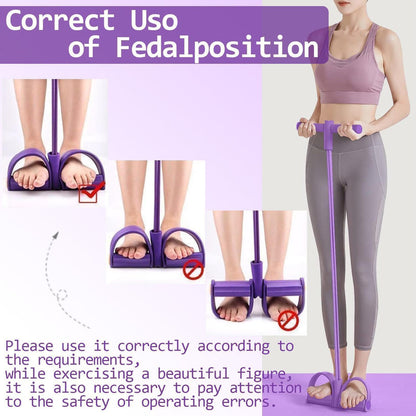 Multi-functional Pedal Resistance Band Trainer – Portable Foot Pedal Fitness Equipment