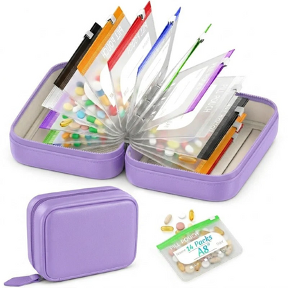 Waterproof Pill Pouch Set – Large Weekly Travel Medicine Organizer
