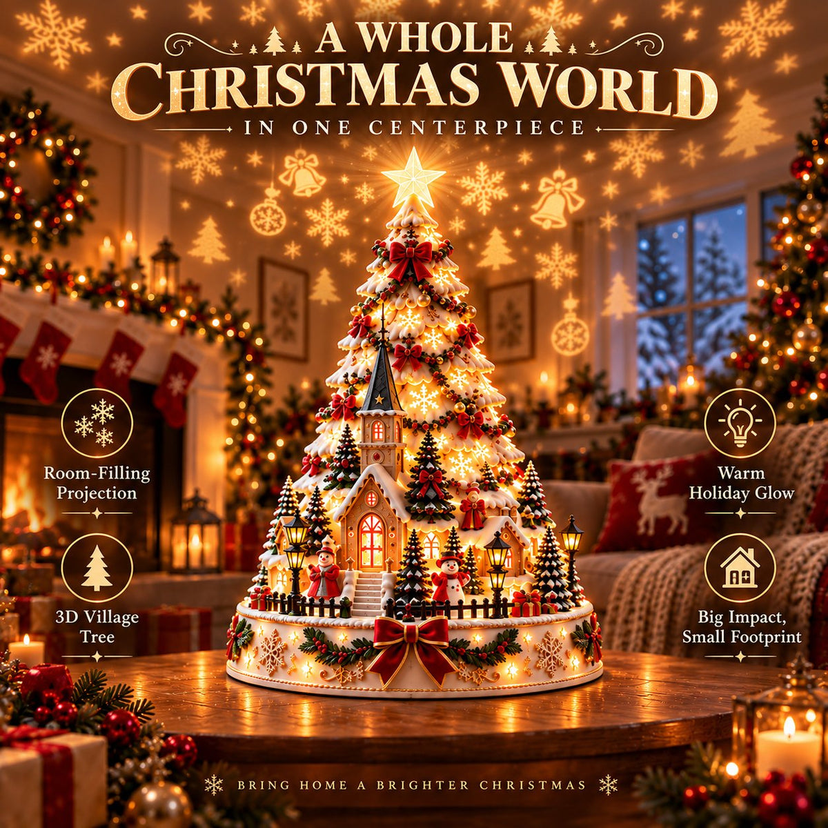 🏆 6,000+ Sold - 🎄MerryRealm Christmas Village Lightscape Tree