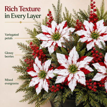 🌸Last Day 64% OFF🔥Christmas Poinsettia Planter Inserts
