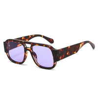 Tortoiseshell frame + purple lens