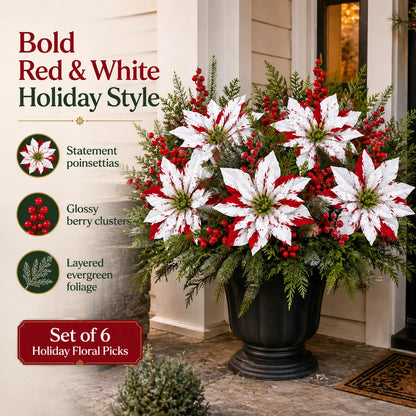 🌸Last Day 64% OFF🔥Christmas Poinsettia Planter Inserts