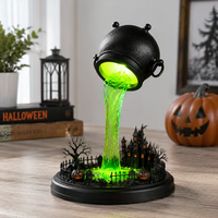 Glowing Witch Cauldron Desk Lamp