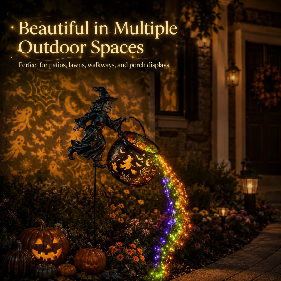 🧙‍♀Halloween Witch Cauldron Garden Light🎃✨