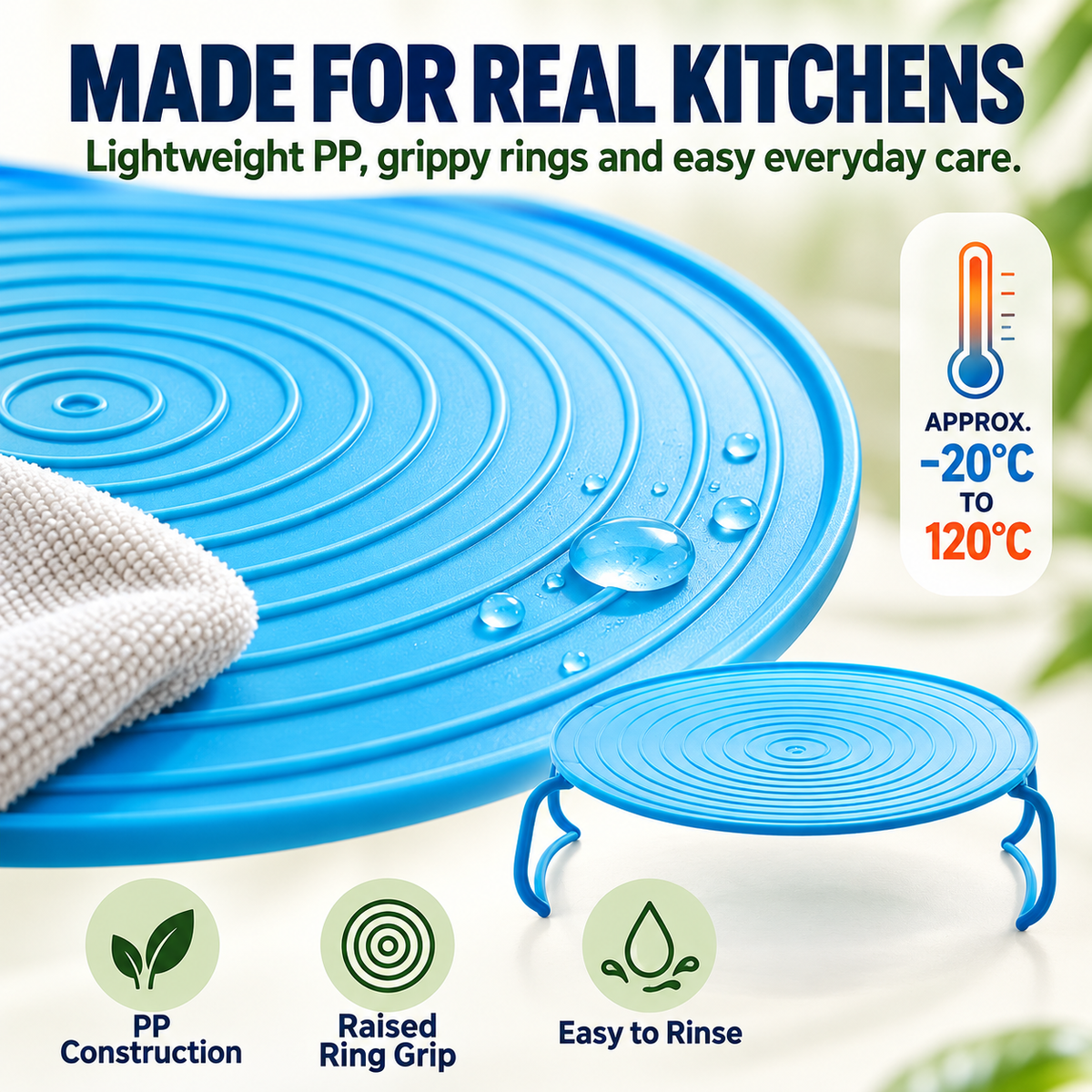 🍽️ 2-in-1 Microwave Plate Stacker & Heat-Resistant Trivet – Double Your Microwave Space