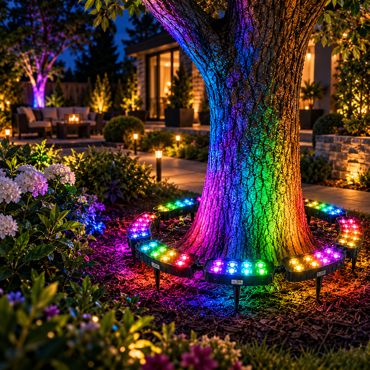 🔥Hot Sale- 🏳️‍🌈 One Tree. Endless Colors. – Solar RGB Landscape Ring Light