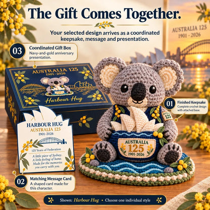 ⏳ Last Day 49% OFF – 🇦🇺 Australia 125th Anniversary Crochet Keepsake | Intricate 3D Crochet Work • Gift-Ready Box 🎁