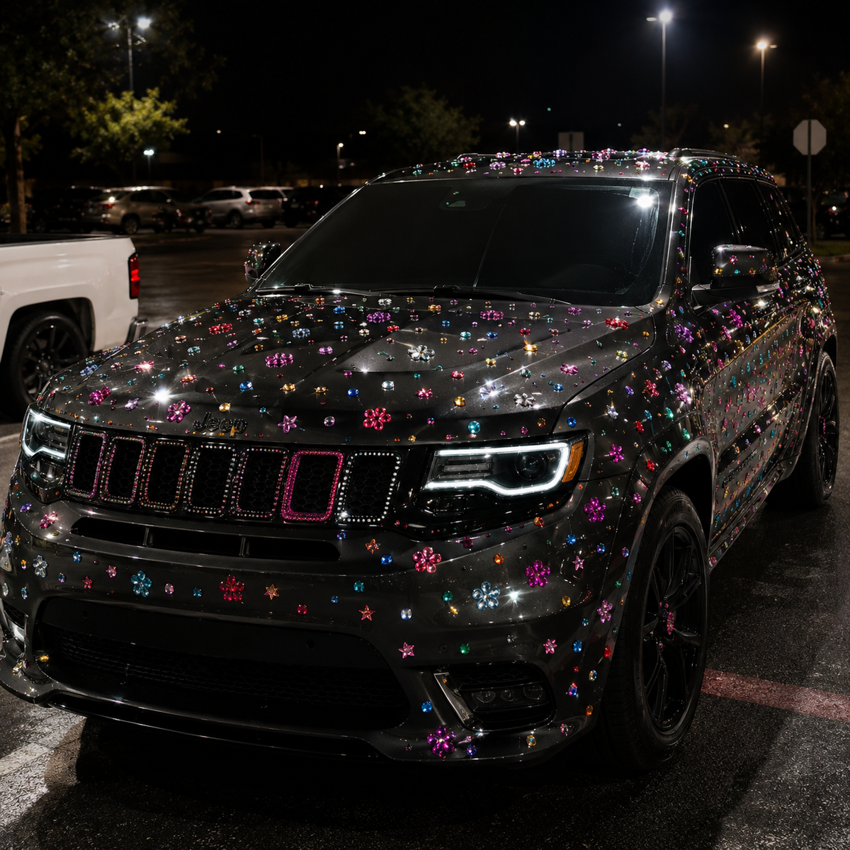 ✨ 3,500-Piece Rhinestone Sticker Kit – 12 Sheets of Sparkling 3D Gem & Pearl Stickers💎